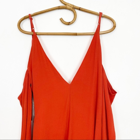 Lovers & Friends | Love Letter Cold Shoulder Mini Wrap Dress Size S - Picture 8 of 11